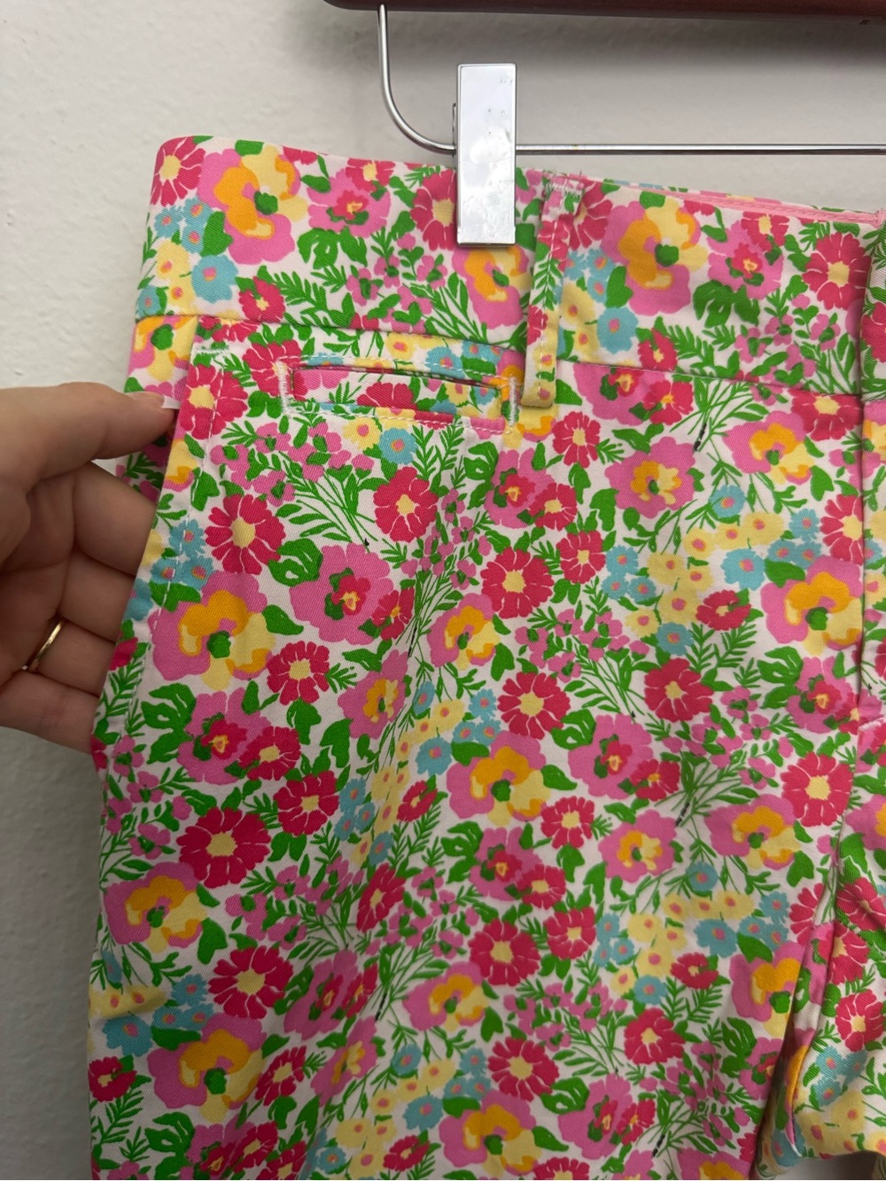 Lily Pulitzer Pants Womens 8 Ants On Parade Ditzy Floral Ankle Chinos Cotton Mid - Picture 4 of 12